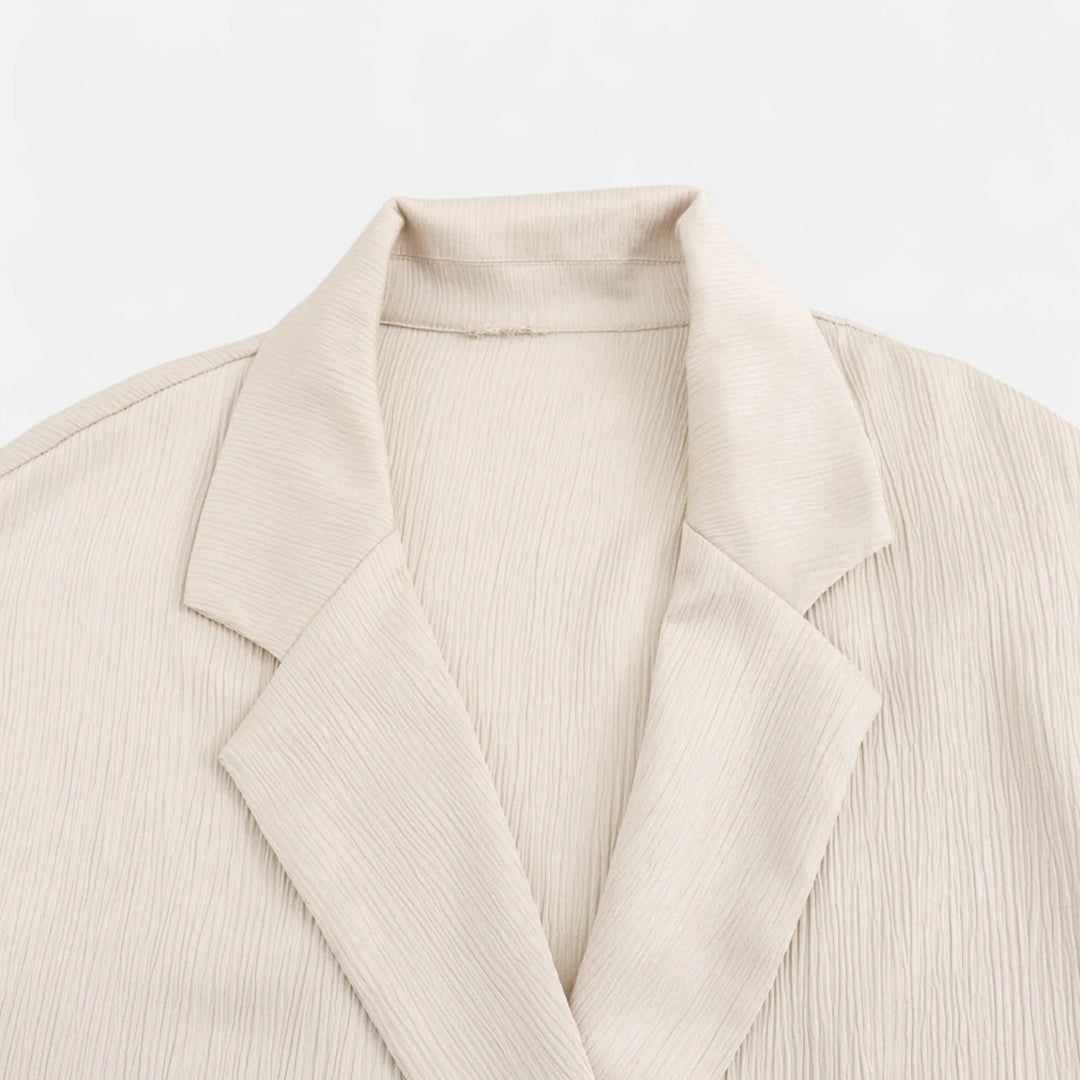 Women’s Wrinkled Suit Jacket & Pants Set
