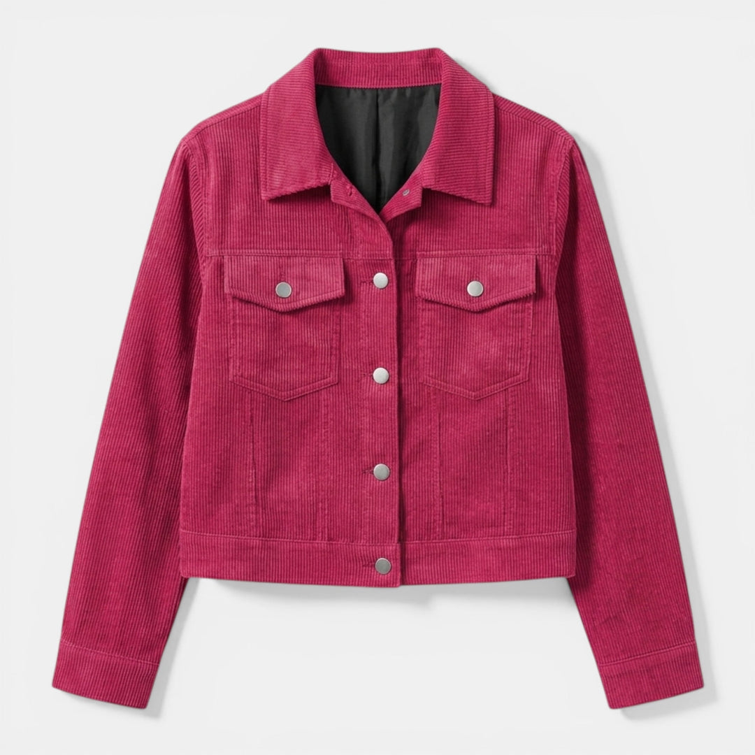 Women’s Button Front Jacket – Collared Pocket
