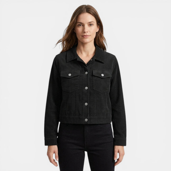 Women’s Button Front Jacket – Collared Pocket