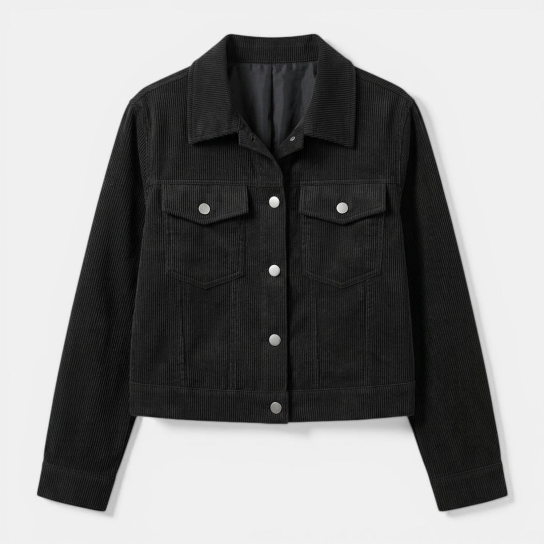 Women’s Button Front Jacket – Collared Pocket