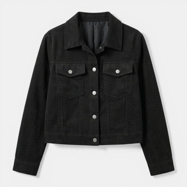 Women’s Button Front Jacket – Collared Pocket