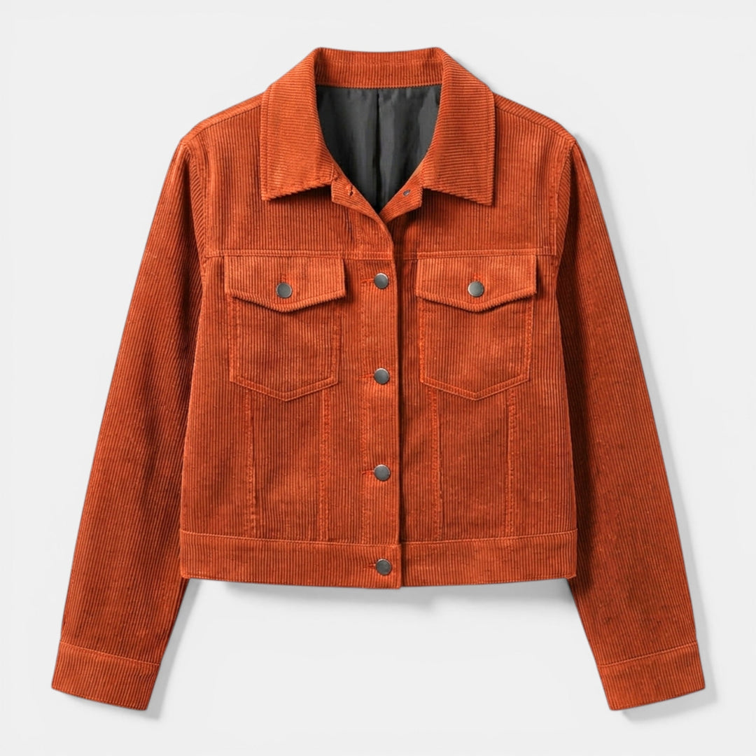 Women’s Button Front Jacket – Collared Pocket
