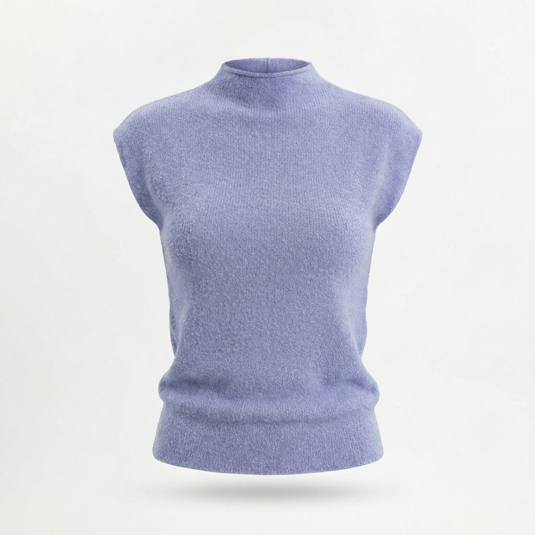 Women’s High Neck Sweater Shirt – Elegant Knit Style
