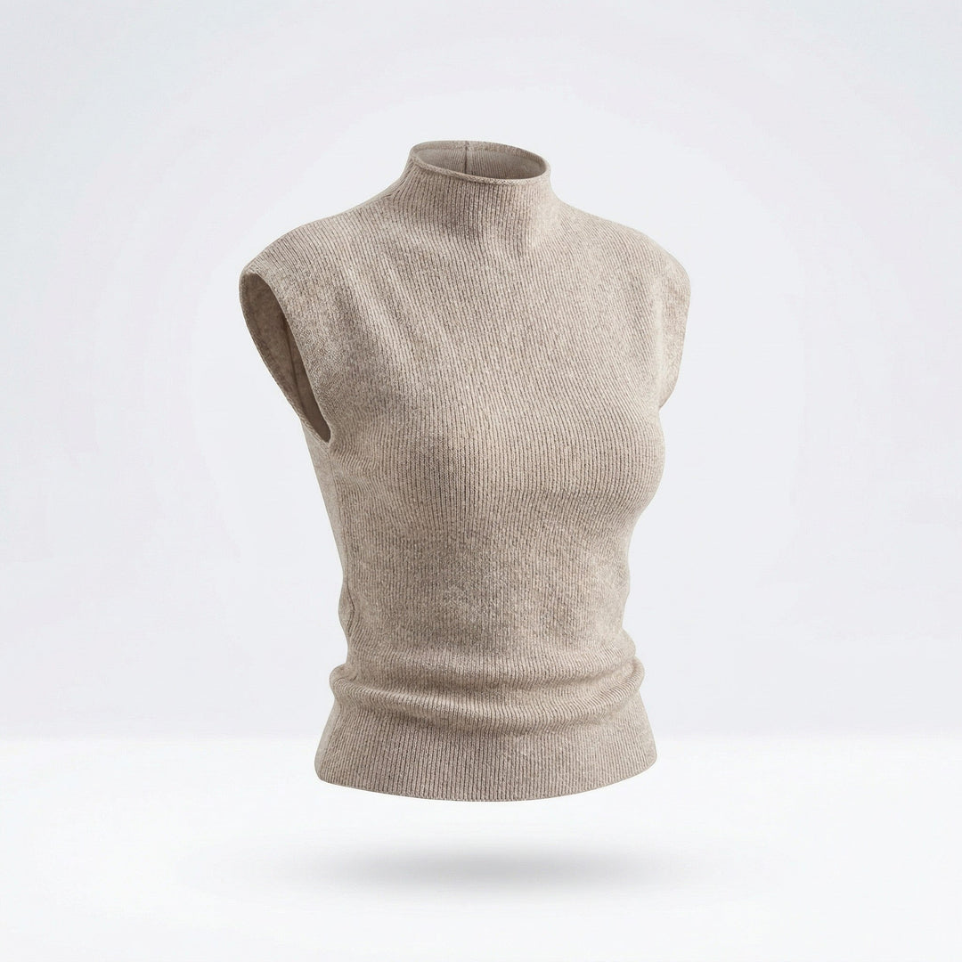 Women’s High Neck Sweater Shirt – Elegant Knit Style