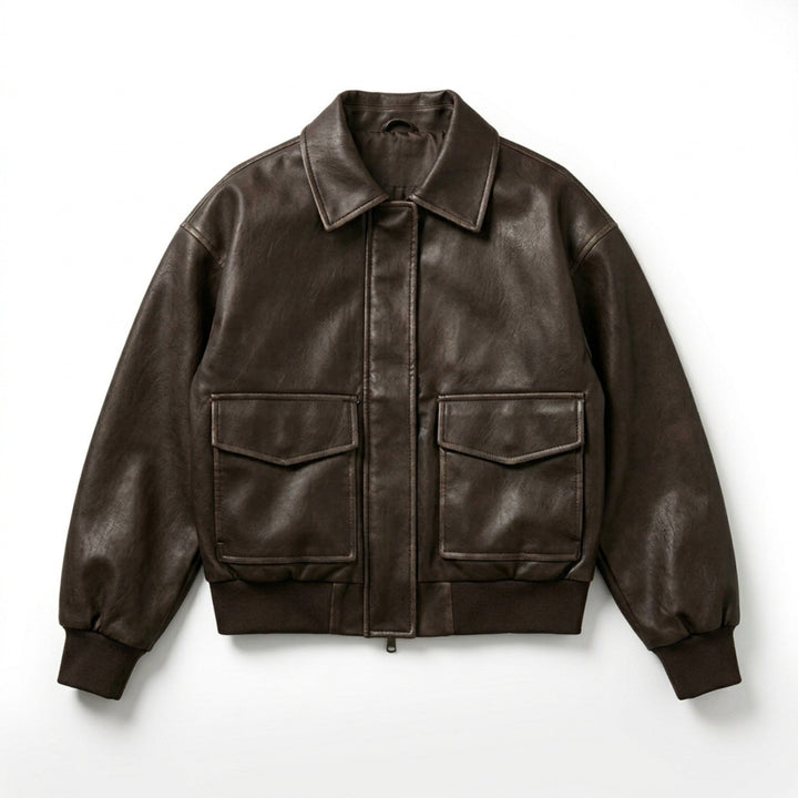 Women’s Oversized Zip-Up Jacket – Ribbed Hem Detail