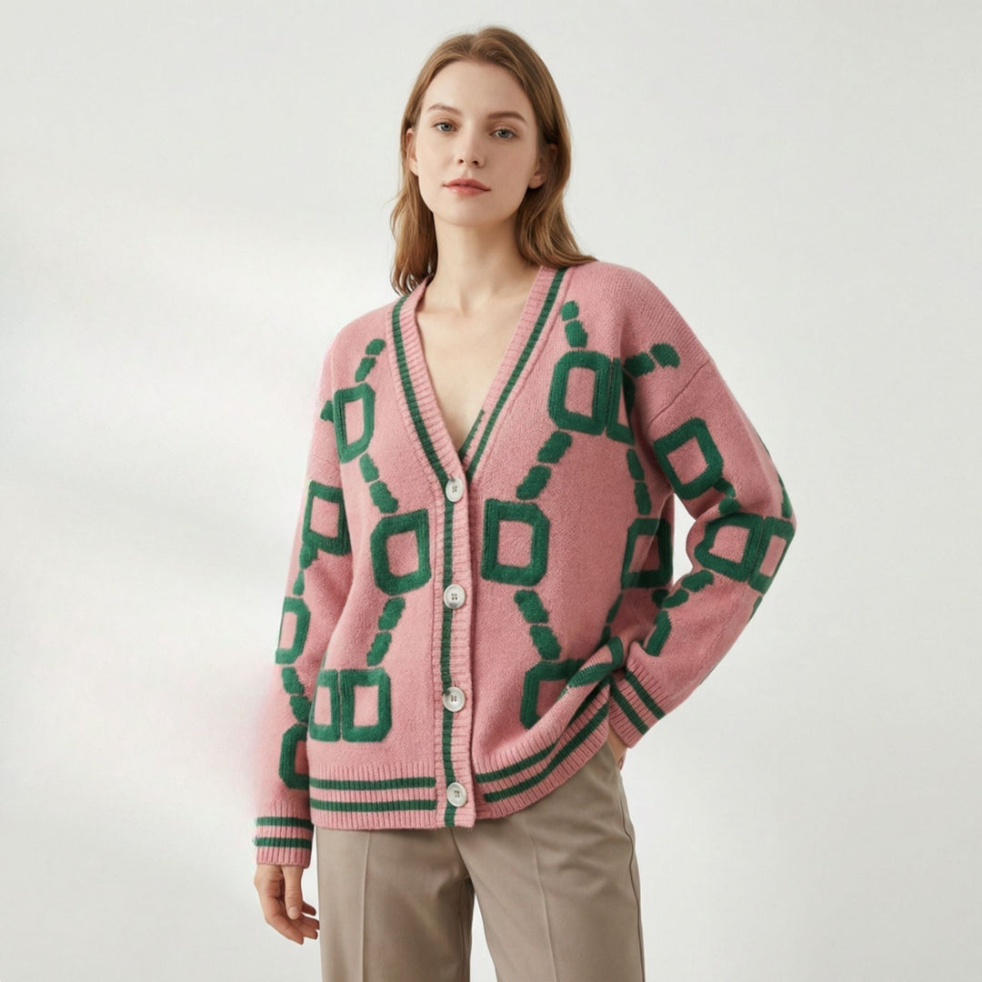 Women’s Spring Knit Cardigan – Lightweight V-Neck Layer