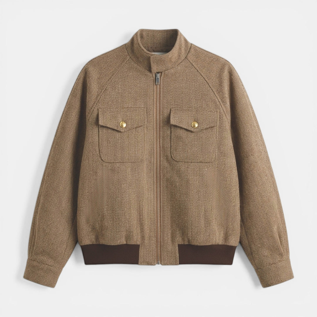 Women’s Stand Collar Jacket – Zip Front Short Jacket