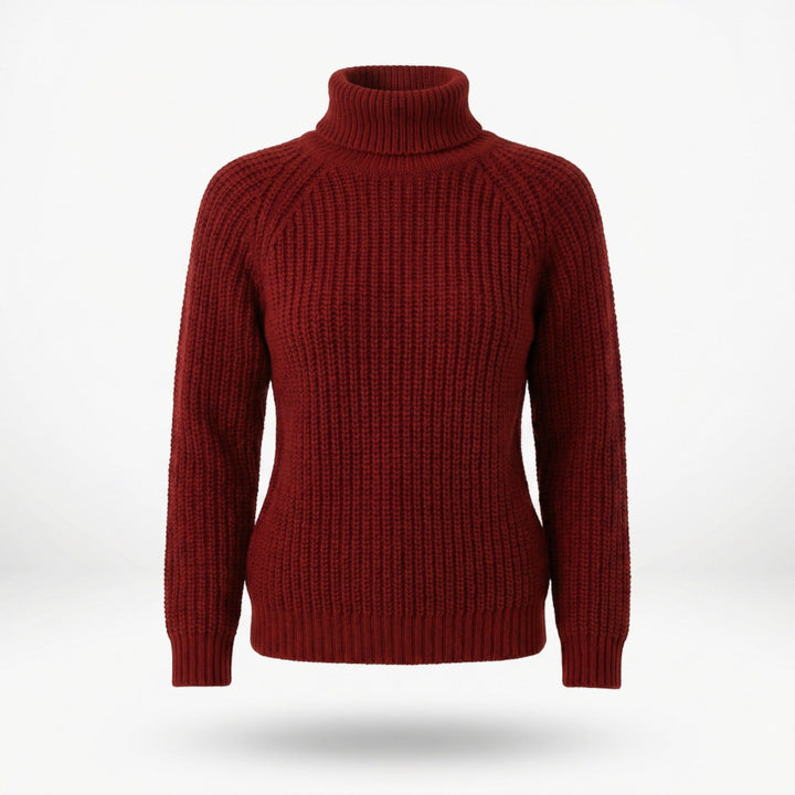 Women’s Turtleneck Casual Sweater – Relaxed Ribbed Knit