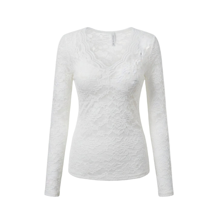 Women’s Long Sleeve V-Neck Lace Top